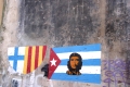 Stadtteil Le Panier, 1er Arrondissement ältester Teil der Stadt (ca. 2600 Jahre): Stadtwappen und Kuba-Fahne mit Che Guevarra
